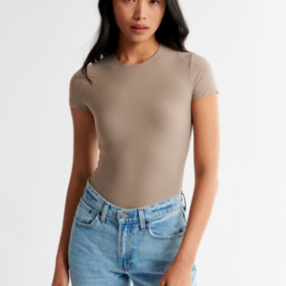 Abercrombie & Fitch Tops - Abercrombie & Fitch Tan Bodysuit